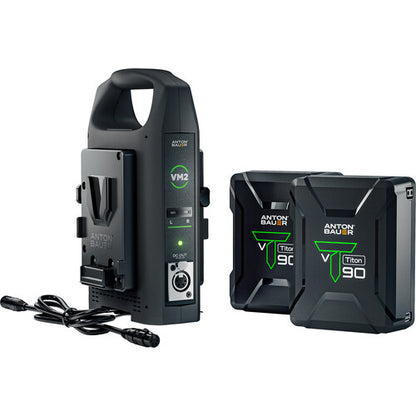 Anton Bauer 8275-0150 - 2 X Titon 90VM batteries and VM2 Charger