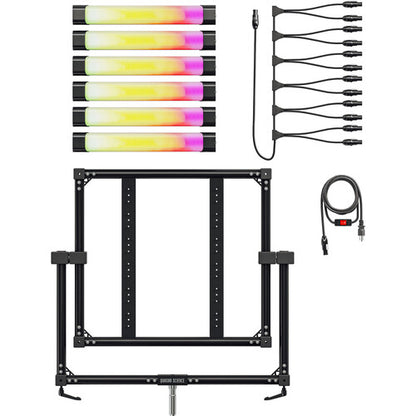 Quasar Science 925-2063 - Ossium frame c/w 6x 2’ Double Rainbow (US power cable)