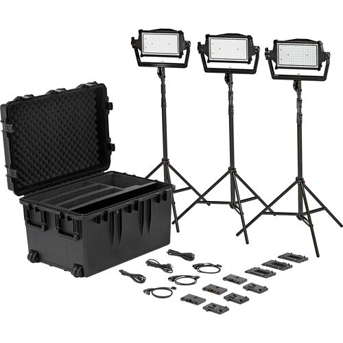 Litepanels 936-0303 - Astra IP Half - Traveler Trio GM&amp;VM Kit (Standard Yoke, US Power Cable)