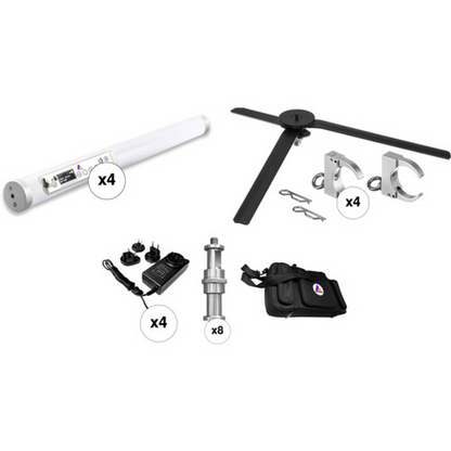 ASTERA - FP2-QUAD SET *KIT* - Astera Helios Tube RGB LED Tube Light (1.8', 4-Light Kit)