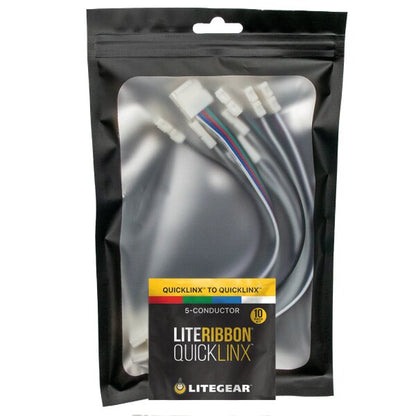 LiteGear LR3.00120 RGB-X (5-Conductor) QuickLinx to QL Cable, 10pc