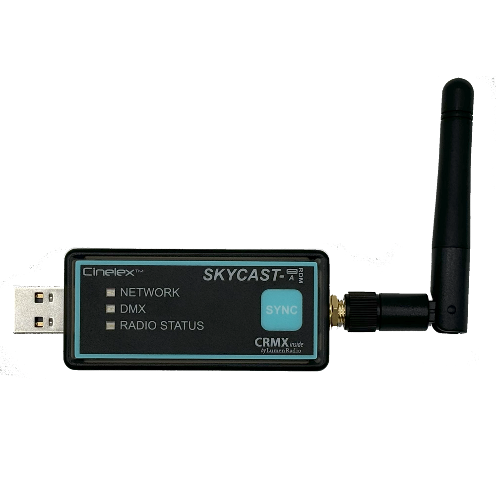 SKYCAST-A - CINELEX SKYCAST - USB-A to CRMX Wireless DMX Transmitter