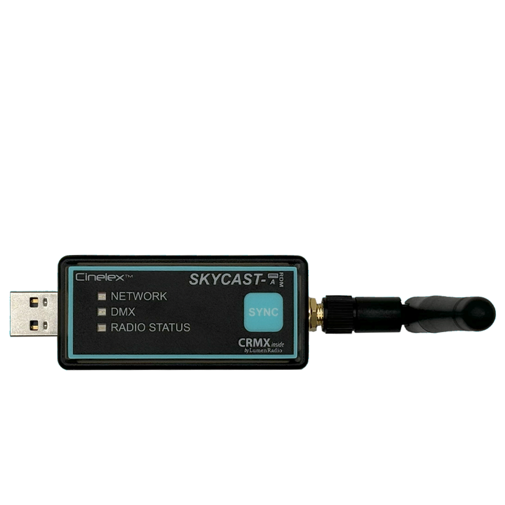 SKYCAST-A - CINELEX SKYCAST - USB-A to CRMX Wireless DMX Transmitter