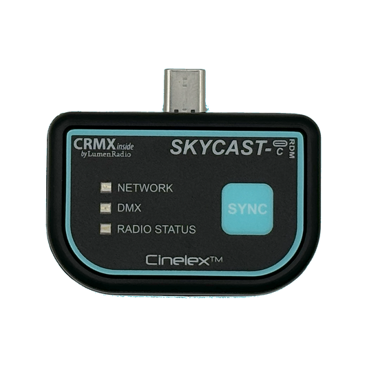 SKYCAST-C - CINELEX SKYCAST - USB-C to CRMX Wireless DMX Transmitter